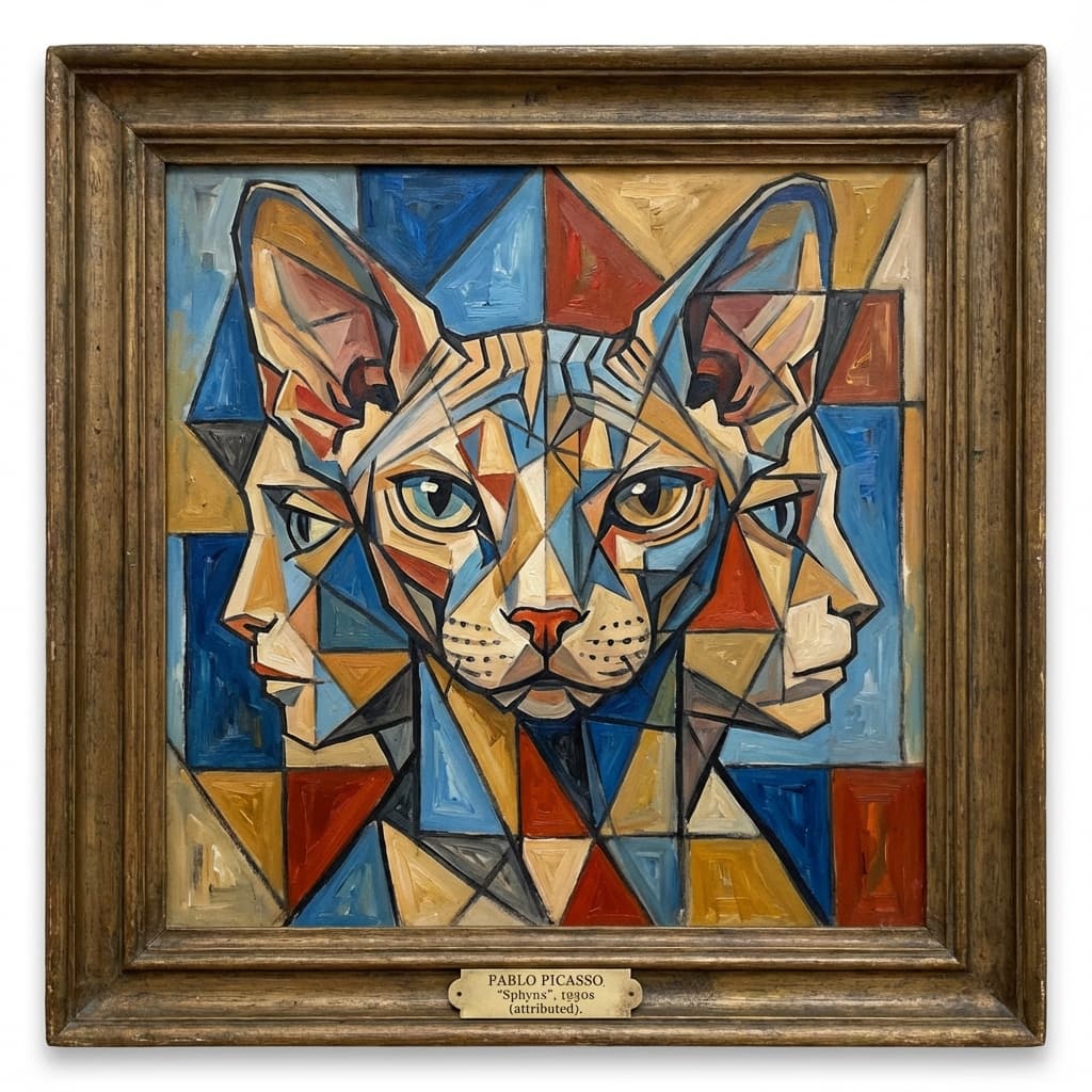 Sphynx in Picasso style