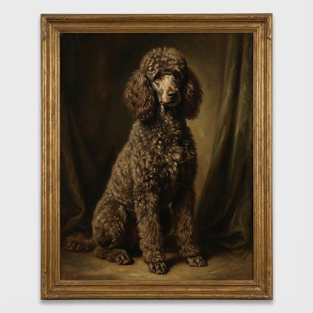 Standard Poodle in Renaissance style