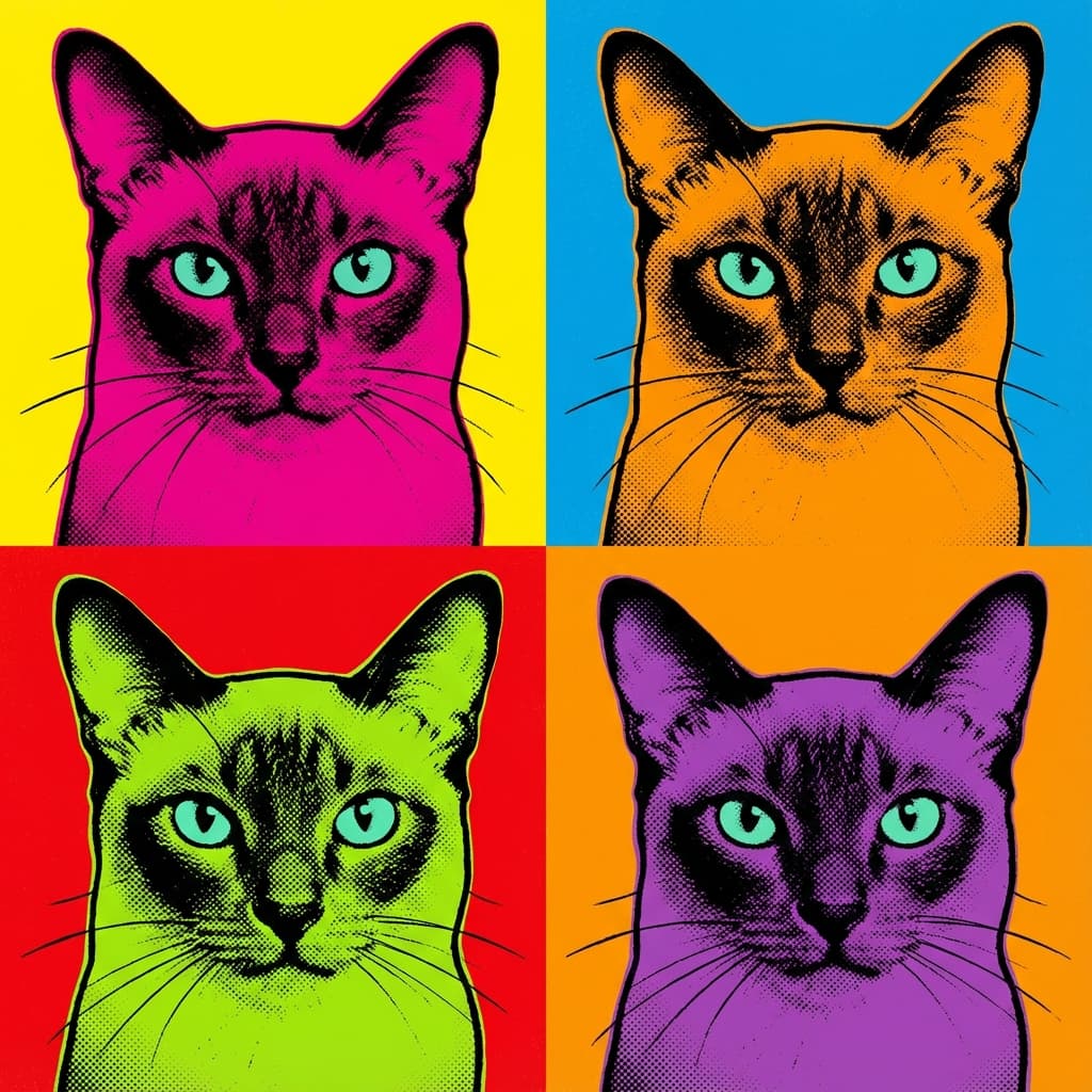 Tonkinese in Warhol style