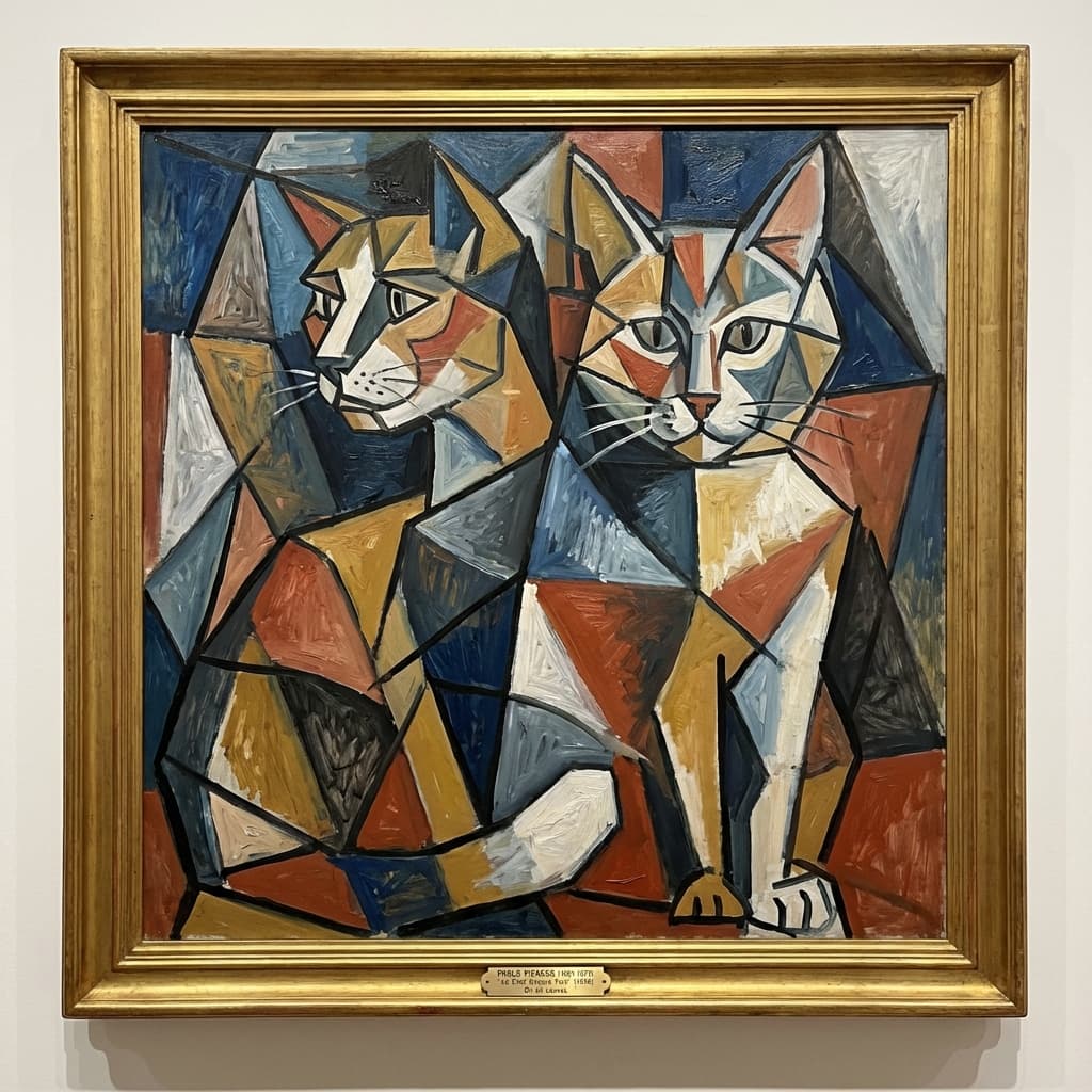 Turkish Angora in Picasso style