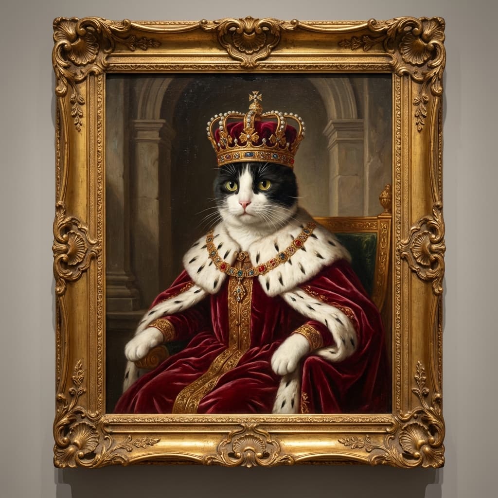 Tuxedo Cat in Royal style