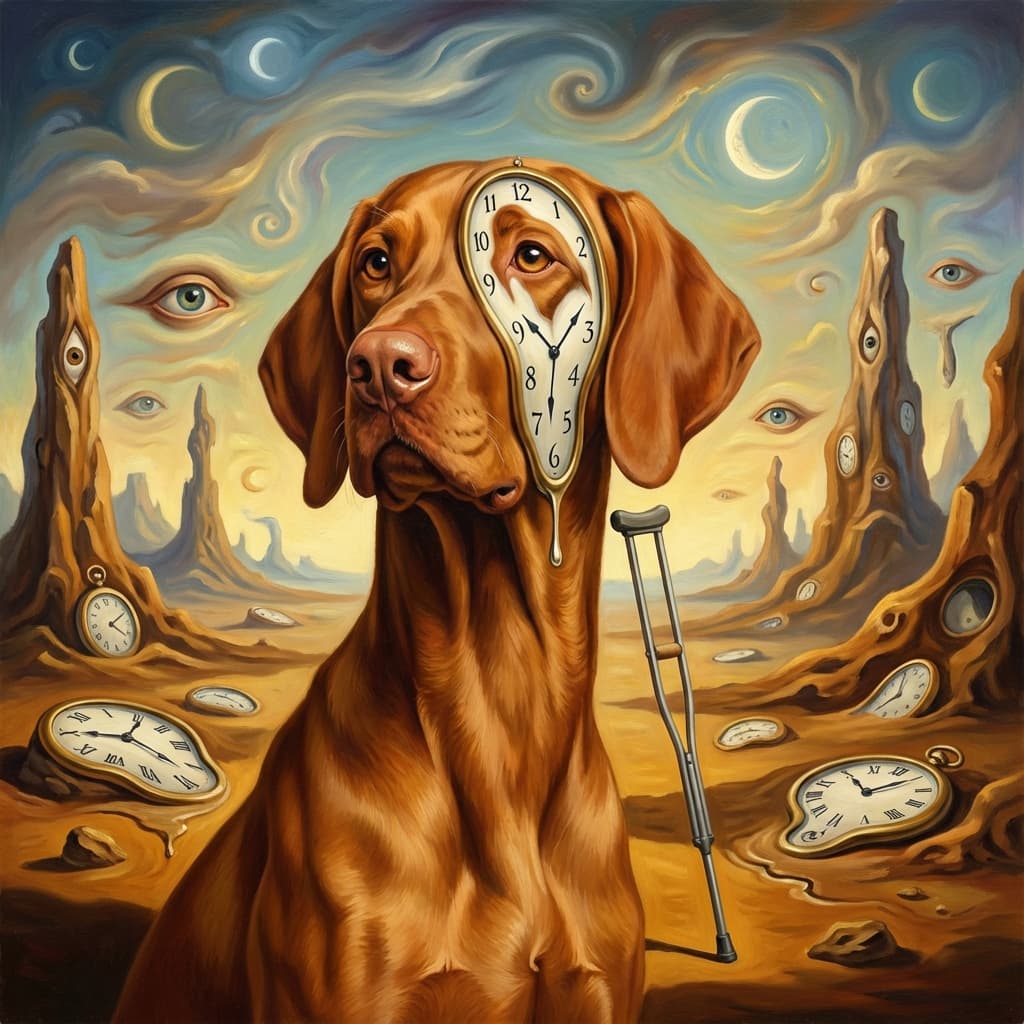 Vizsla in Dali style