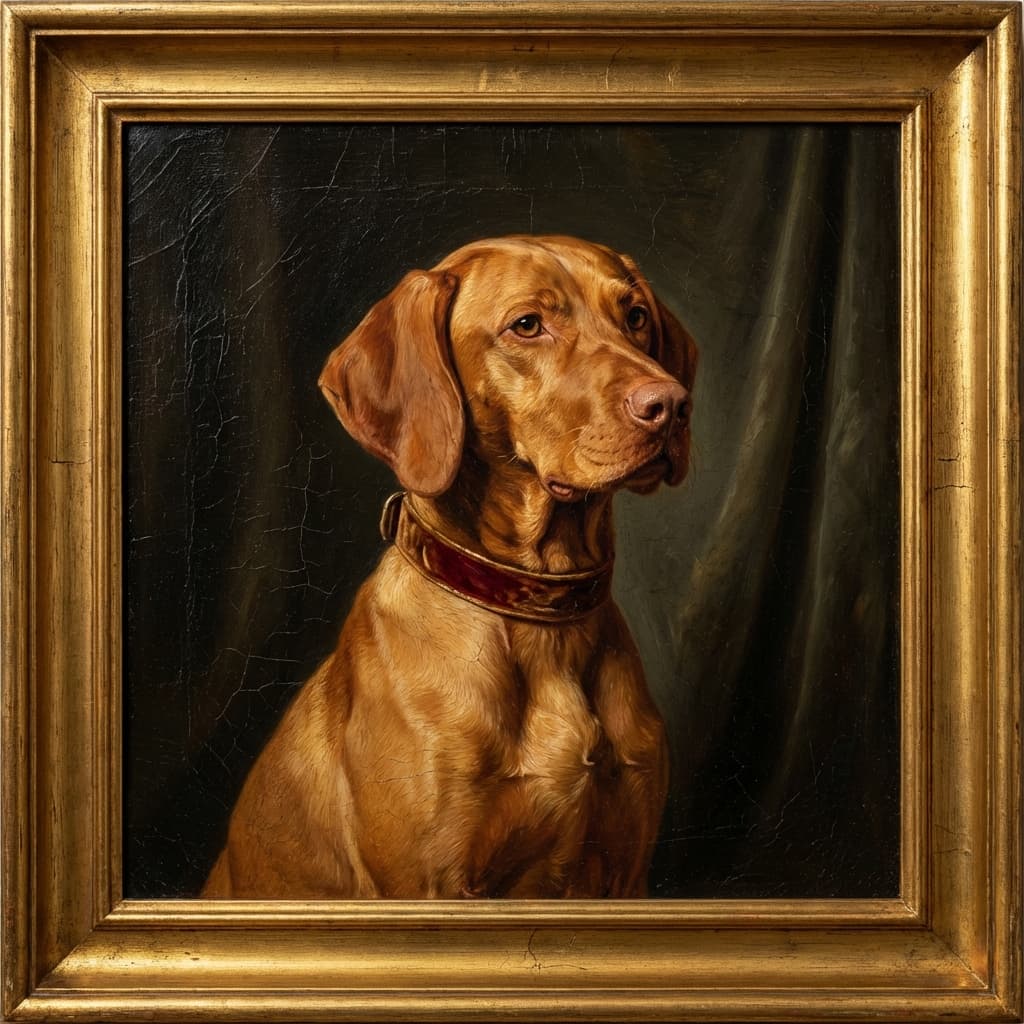 Vizsla in Renaissance style