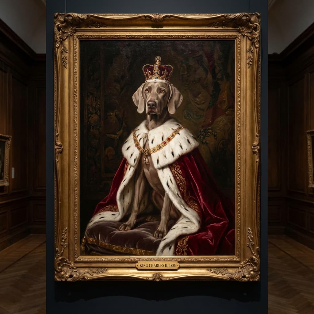 Weimaraner in Royal style