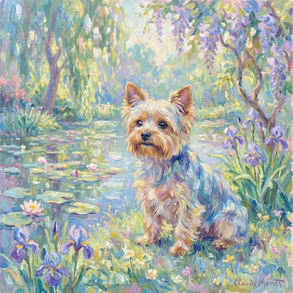 Yorkshire Terrier in Monet style