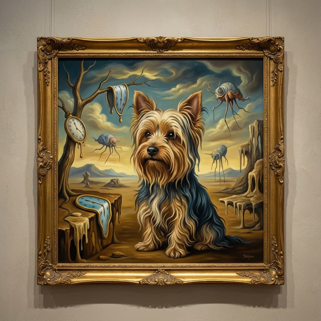 Yorkipoo in Dali style