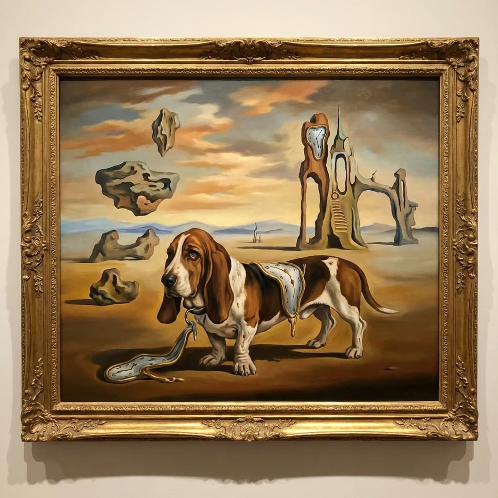 Basset Hound in Dali style