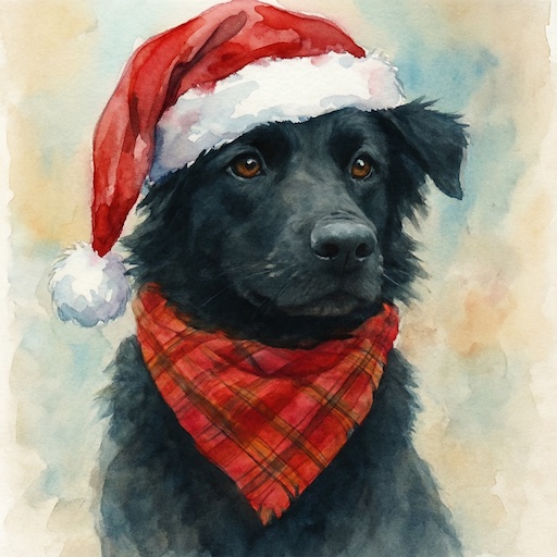 Holiday Pet in Christmas Santa