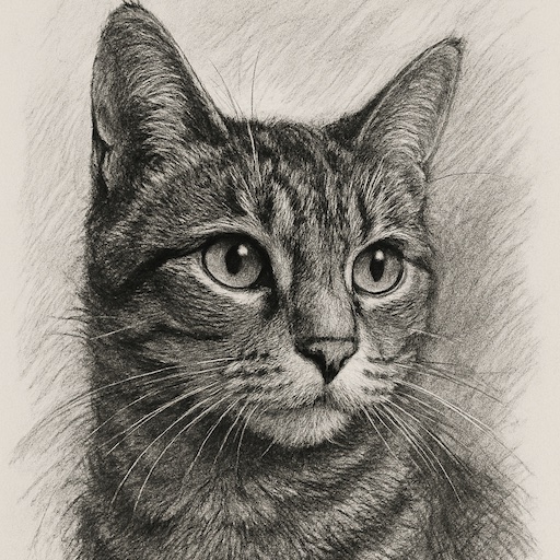 Pet Portrait in Charcoal