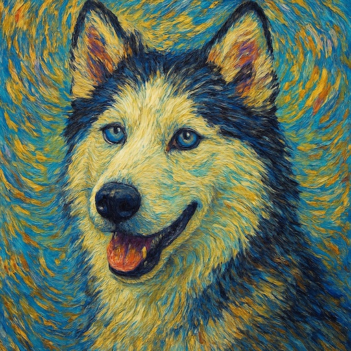 Pet Portrait in Van Gogh Style