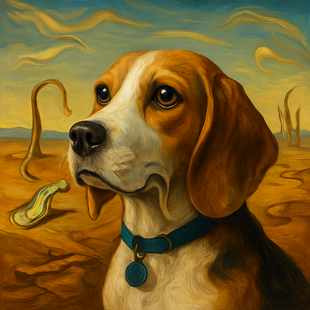 Beagle in Dali style