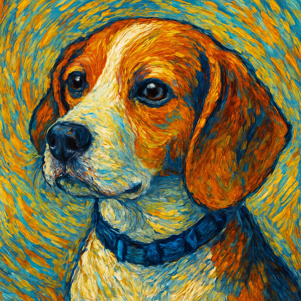 Beagle in Van Gogh style