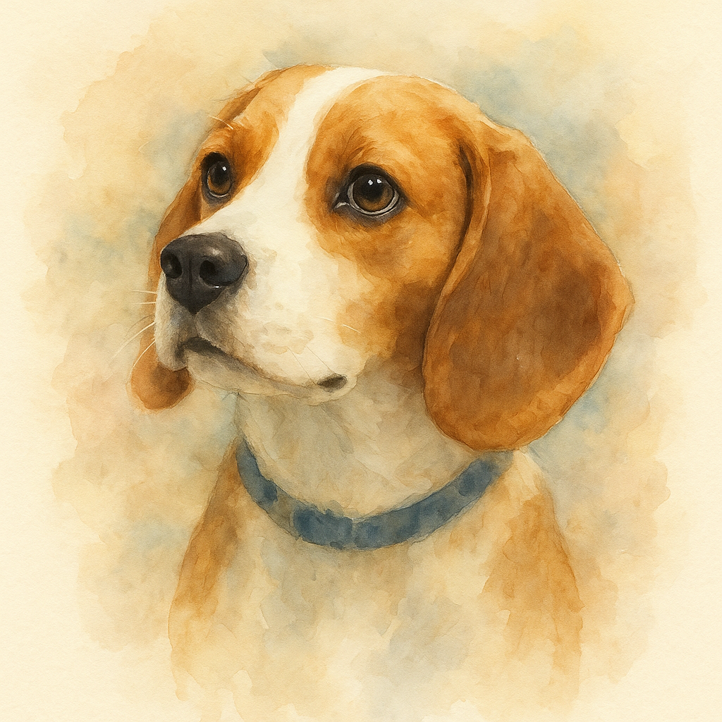 Beagle in Watercolor style