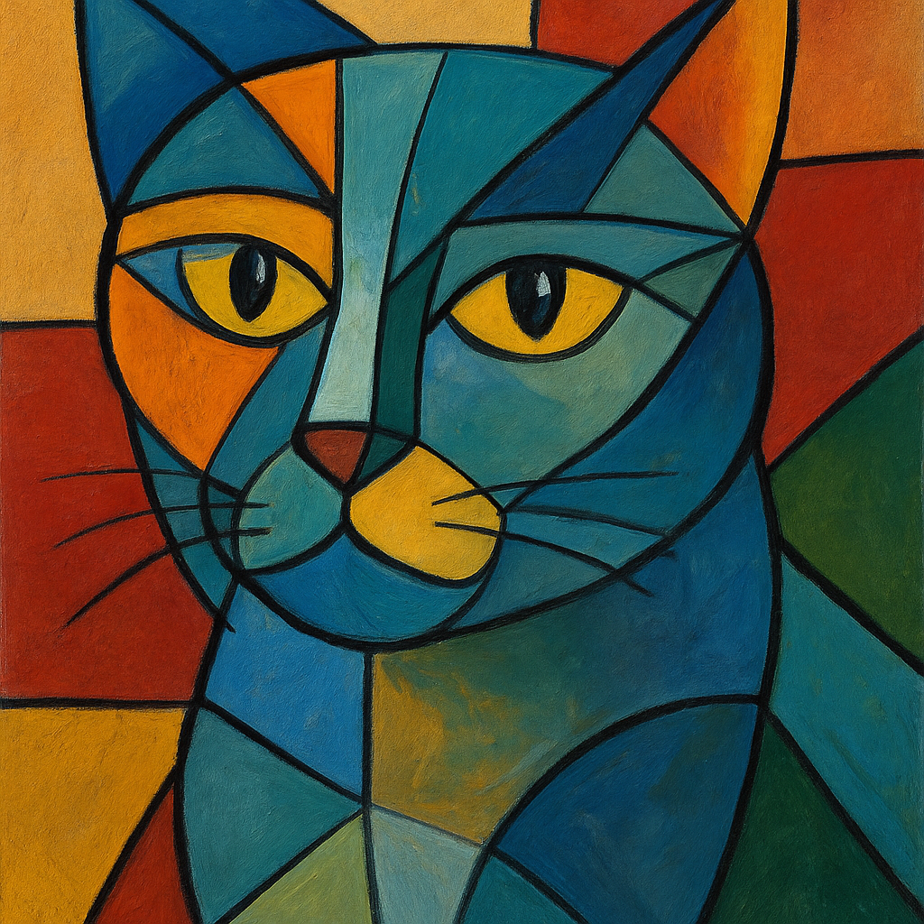 British Shorthair in Picasso style