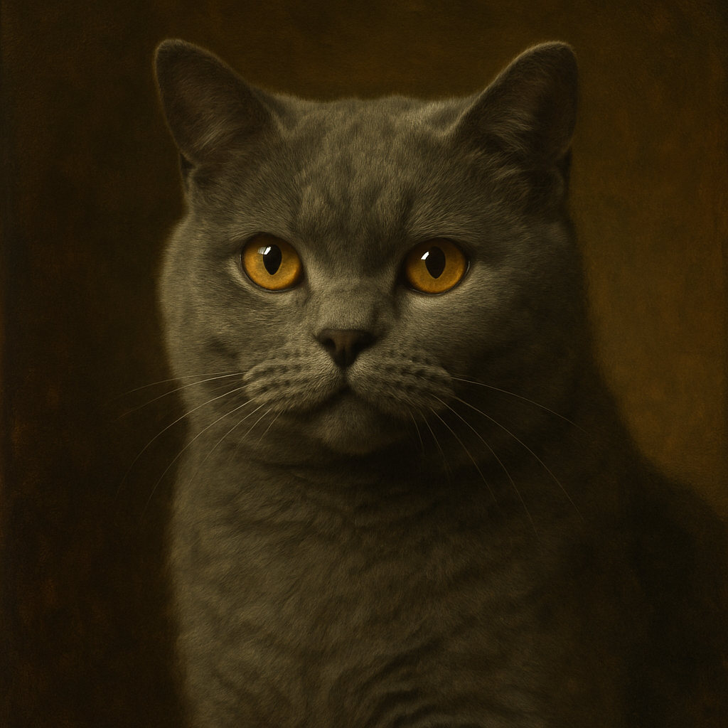 British Shorthair in Renaissance style
