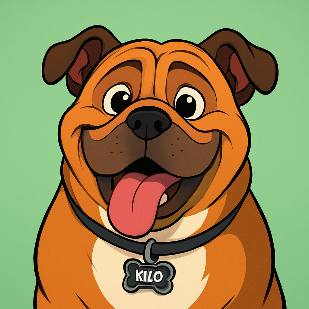Bulldog in Cartoon style