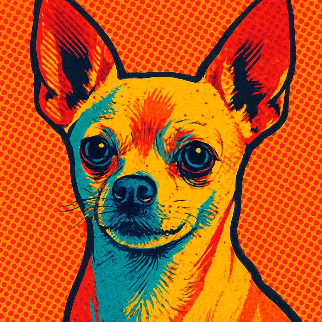 Chihuahua in Warhol style