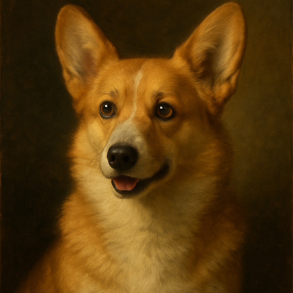 Corgi in Renaissance style