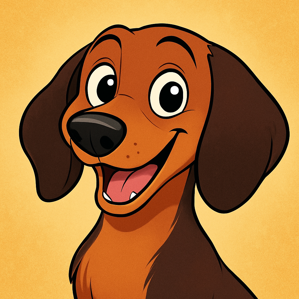 Dachshund in Cartoon style