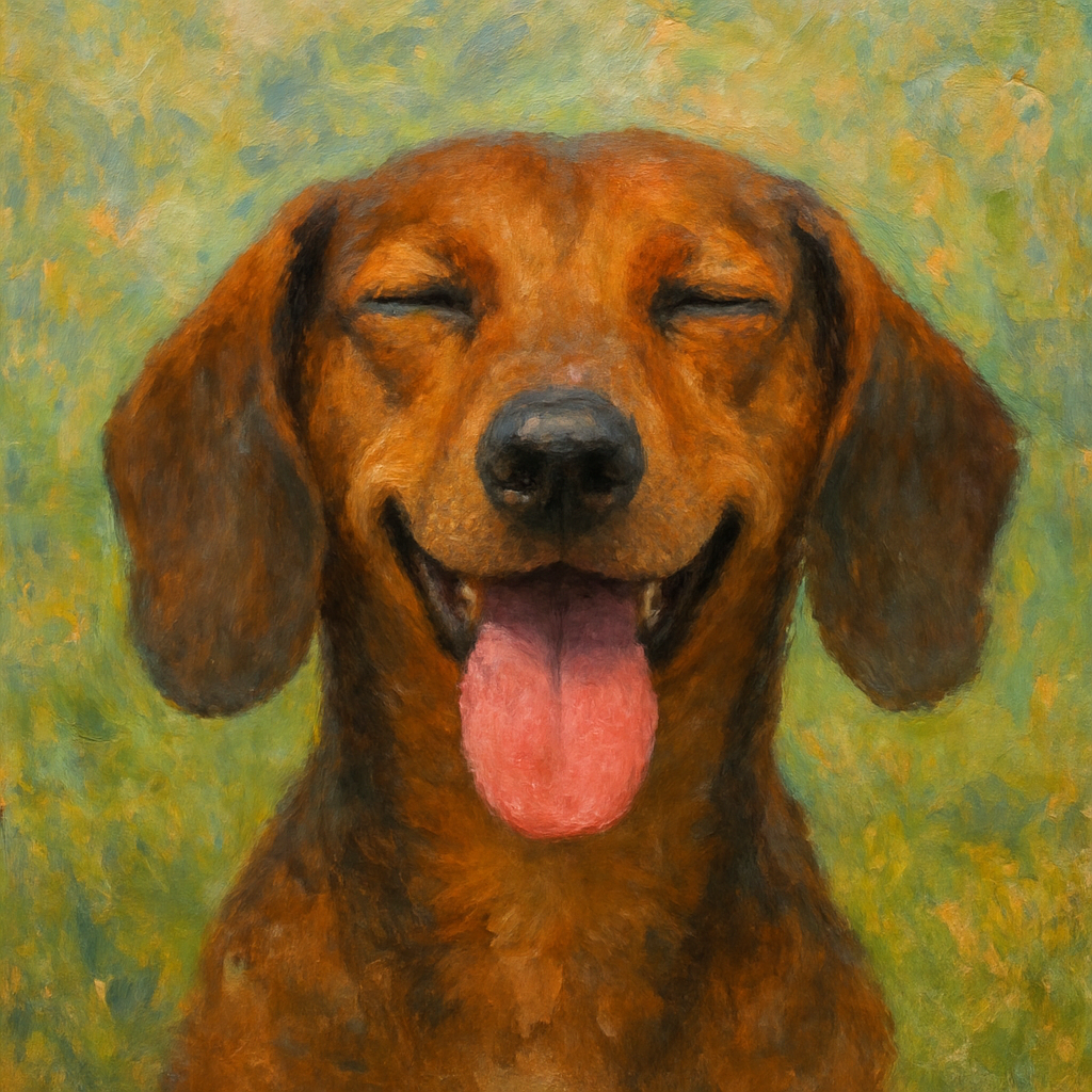 Dachshund in Monet style