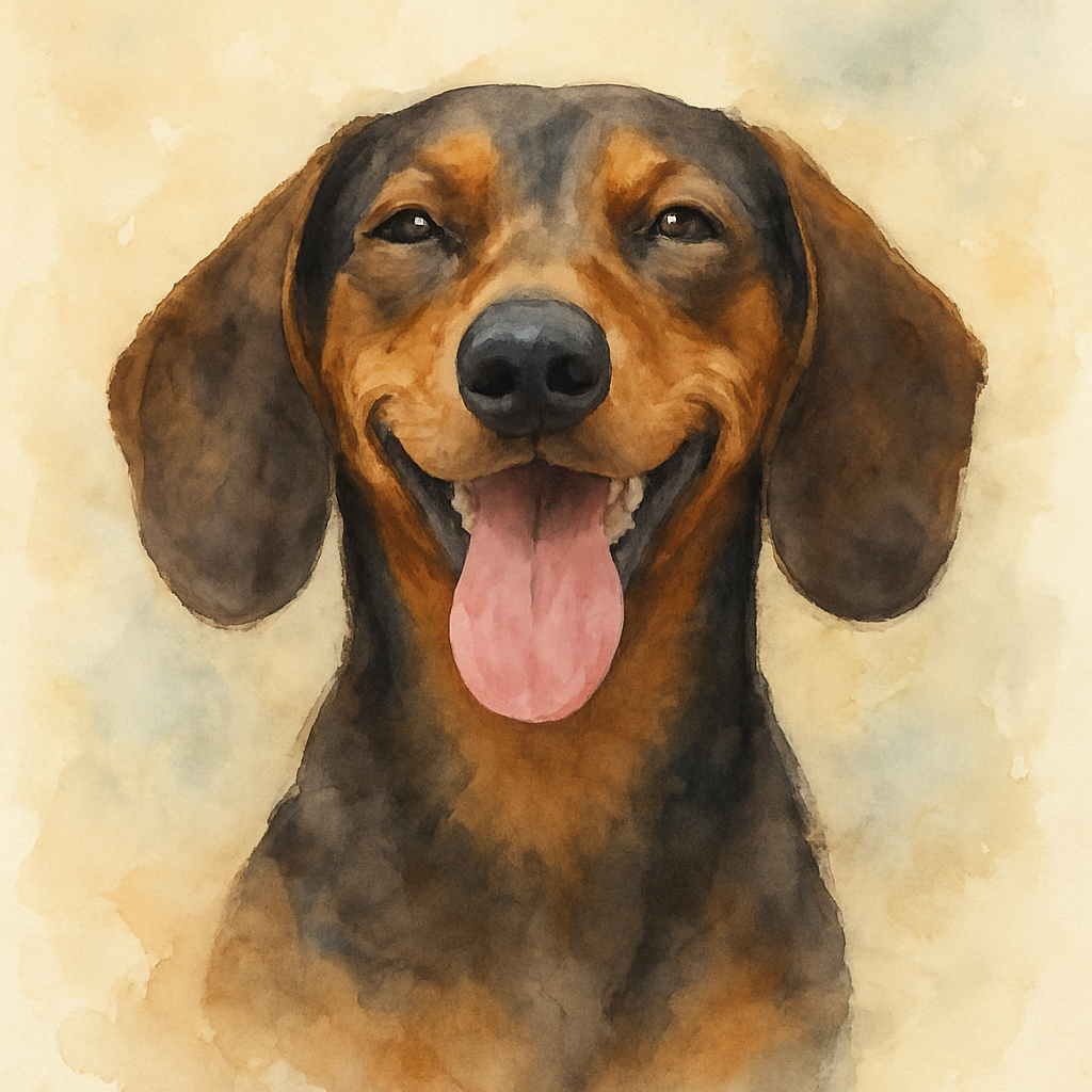 Dachshund in Watercolor style