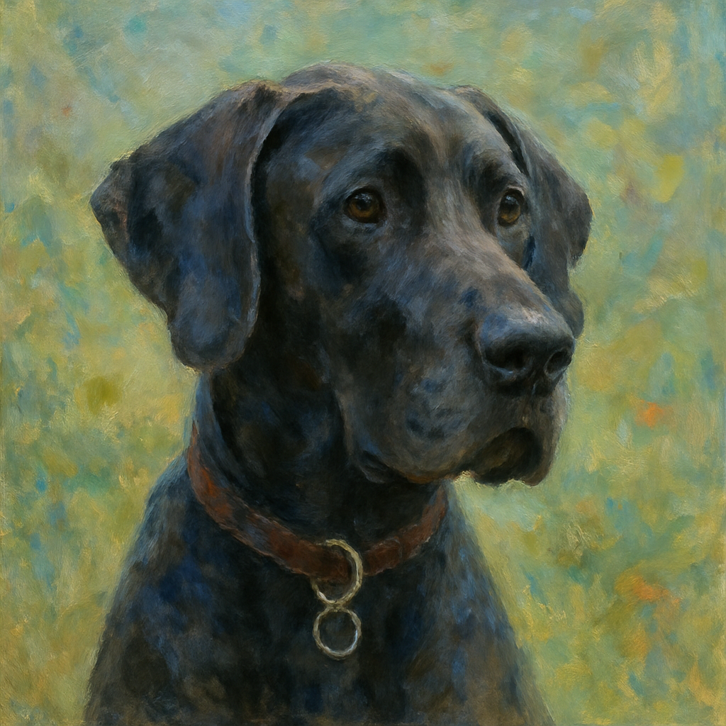 Great Dane in Monet style