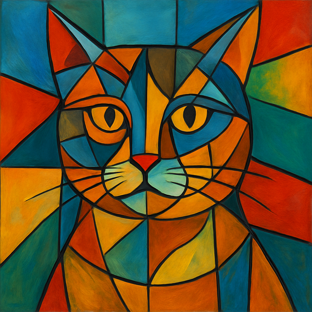 Maine Coon in Picasso style