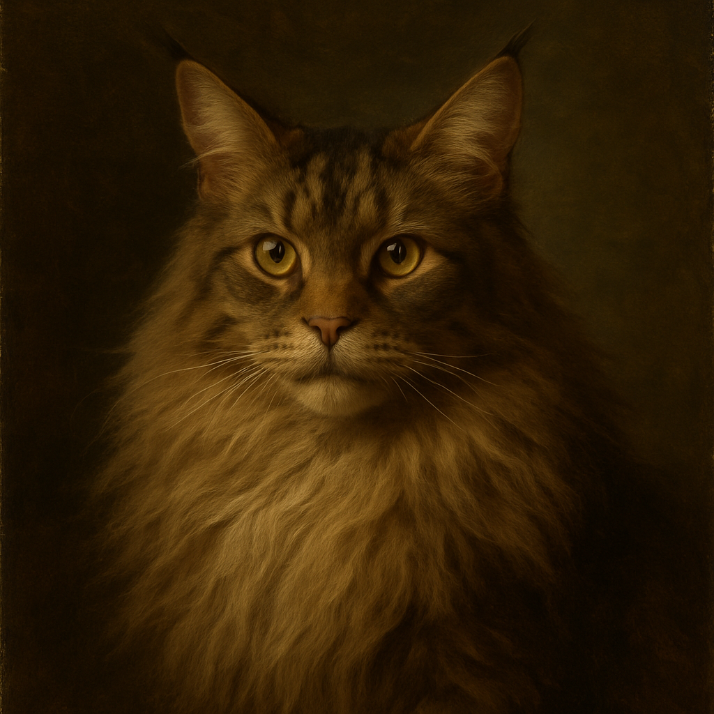 Maine Coon in Renaissance style