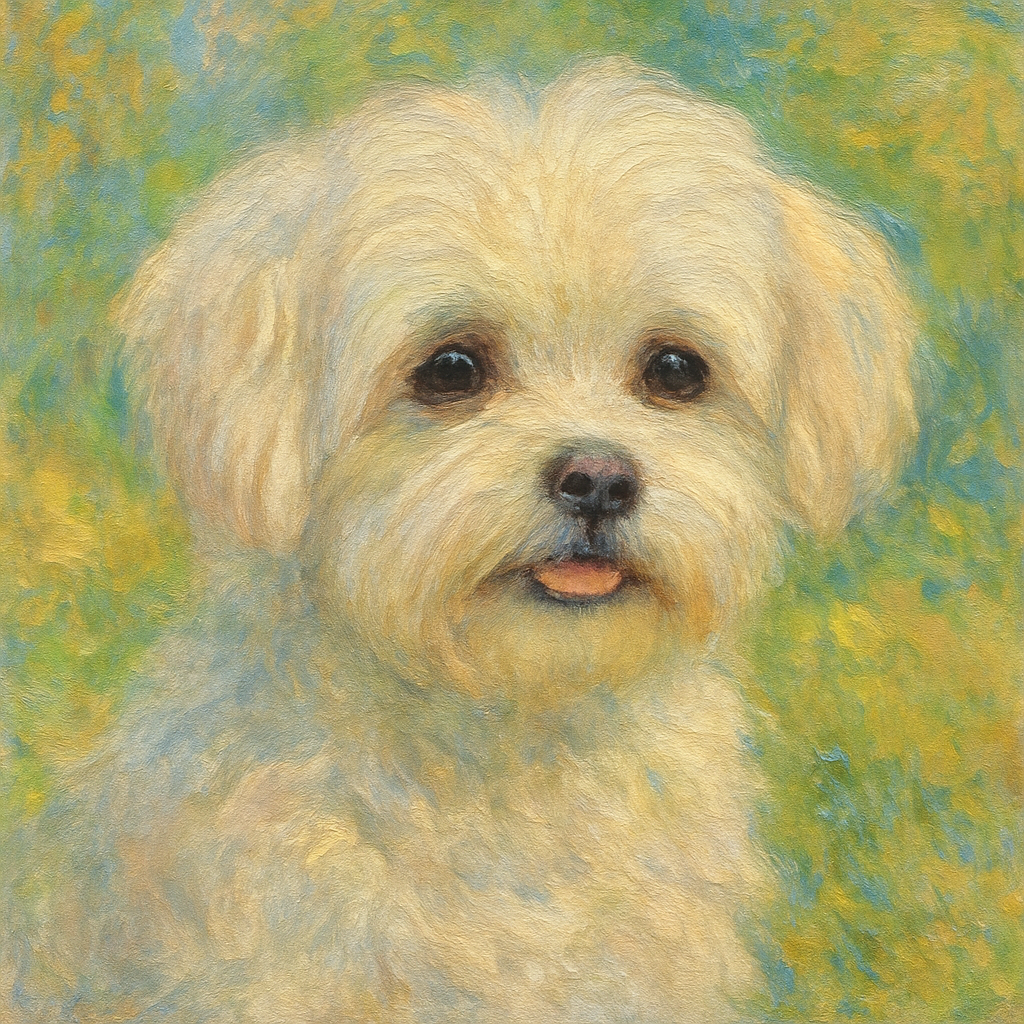 Maltese in Monet style