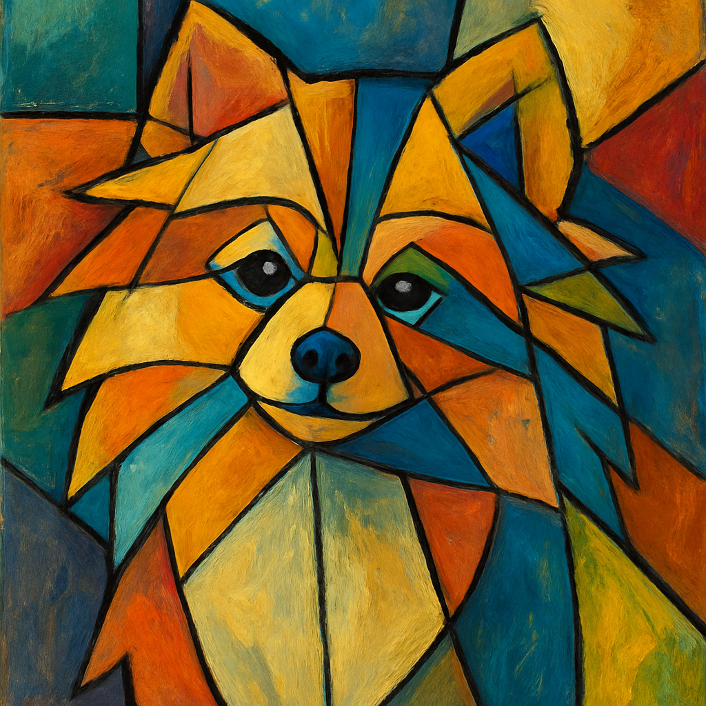 Pomeranian in Picasso style