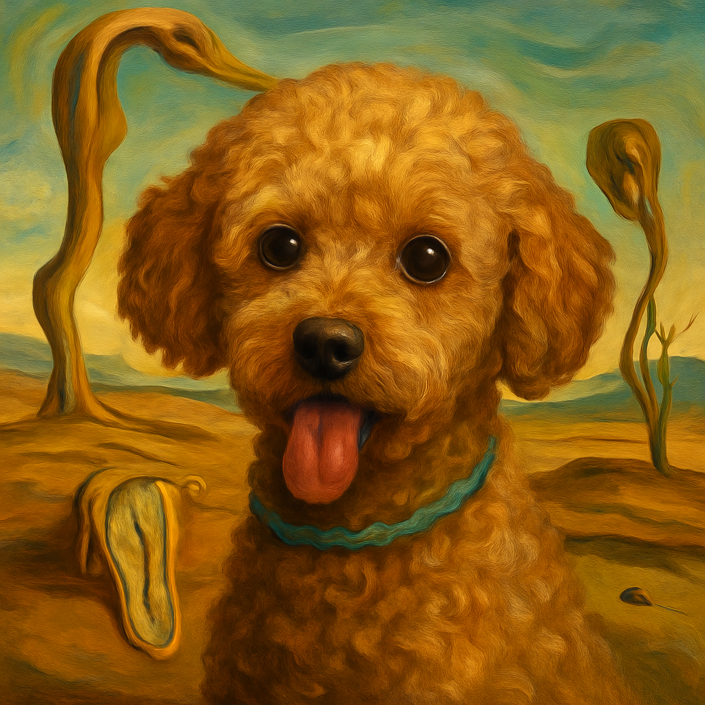 Poodle in Dali style