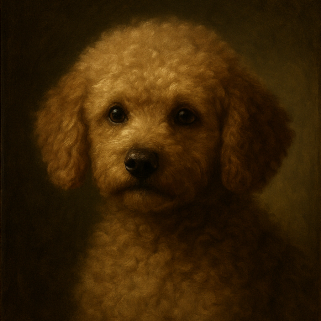 Poodle in Renaissance style
