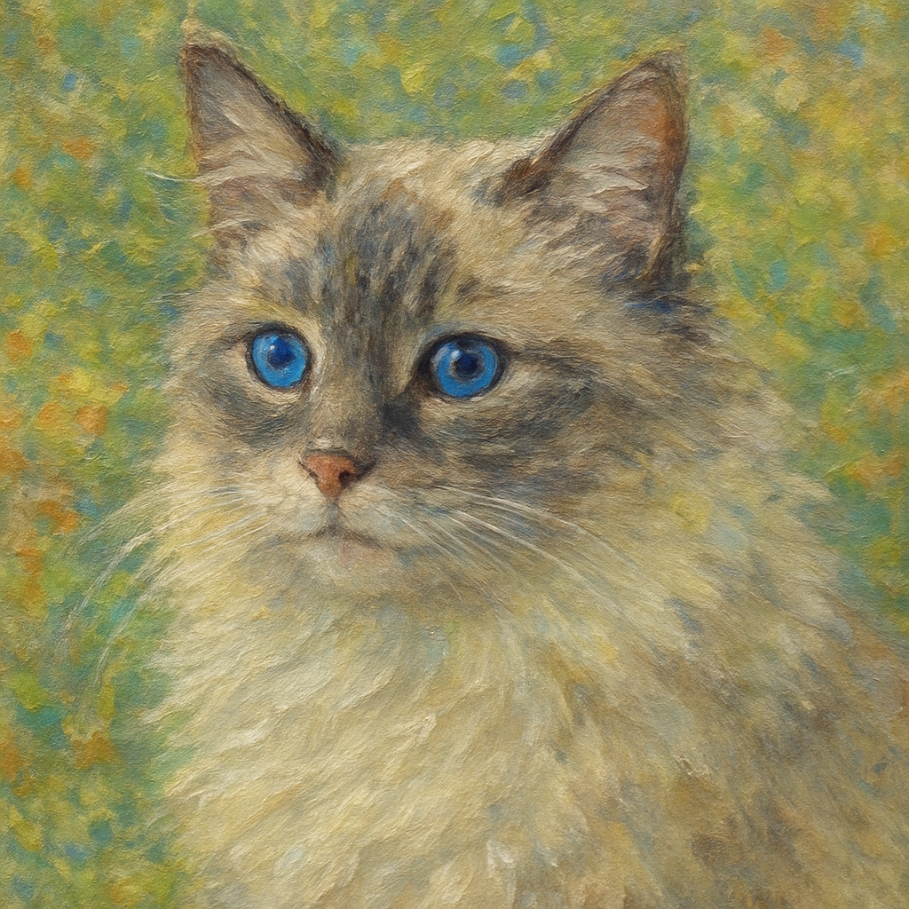 Ragdoll in Monet style