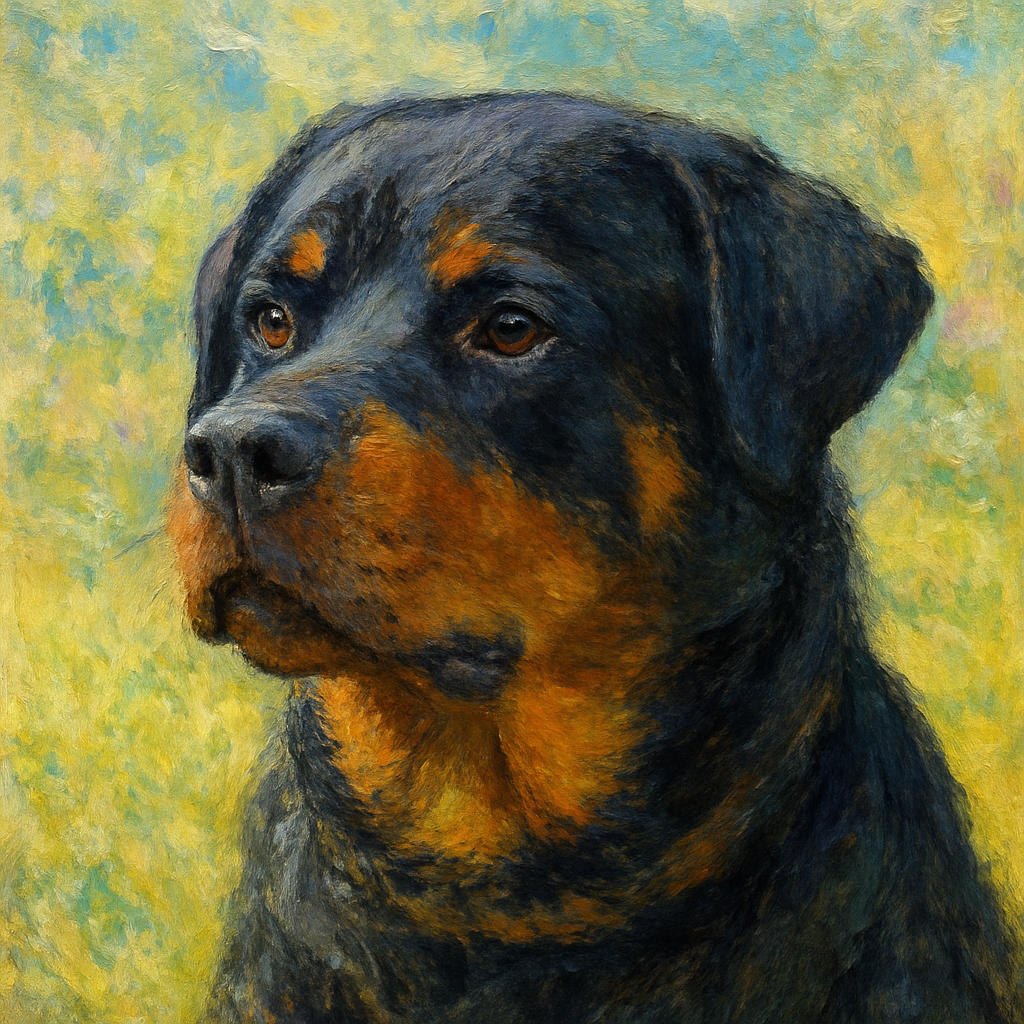 Rottweiler in Monet style