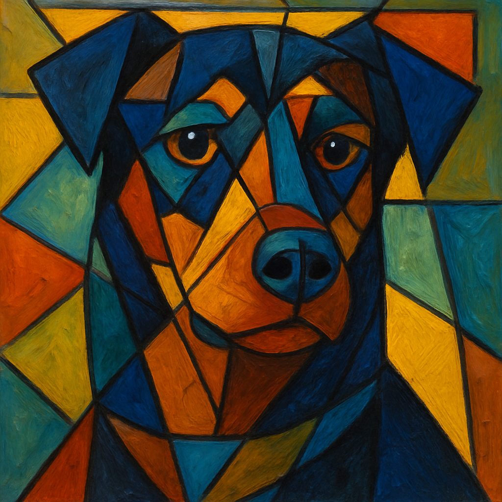 Rottweiler in Picasso style