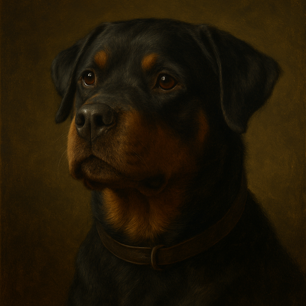 Rottweiler in Renaissance style