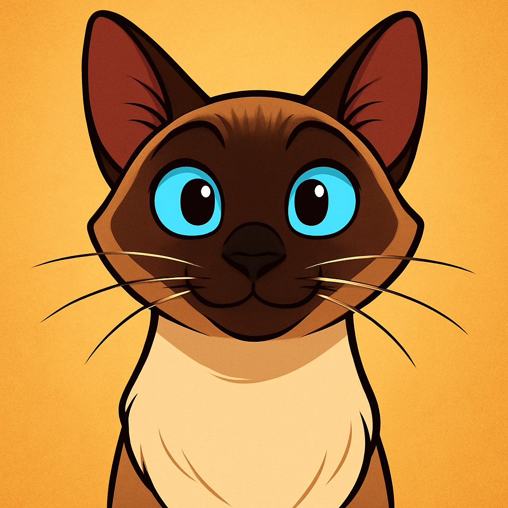 Siamese in Cartoon style
